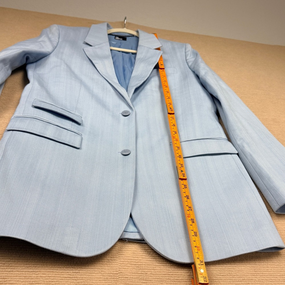The Kooples Light Blue Textured Two Button Blazer Jacket FR 38 US 6 Women's - Picture 4 of 9